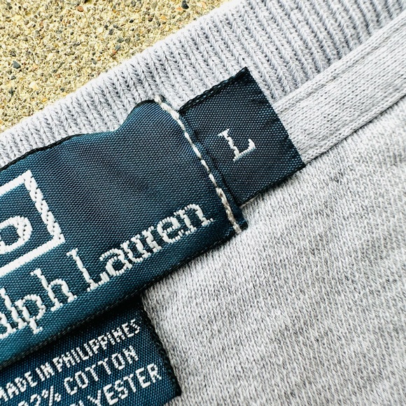 Polo Ralph Lauren Sweatshirt Womens Size Large Crew Neck Gray Factory Dye - Picture 5 of 6
